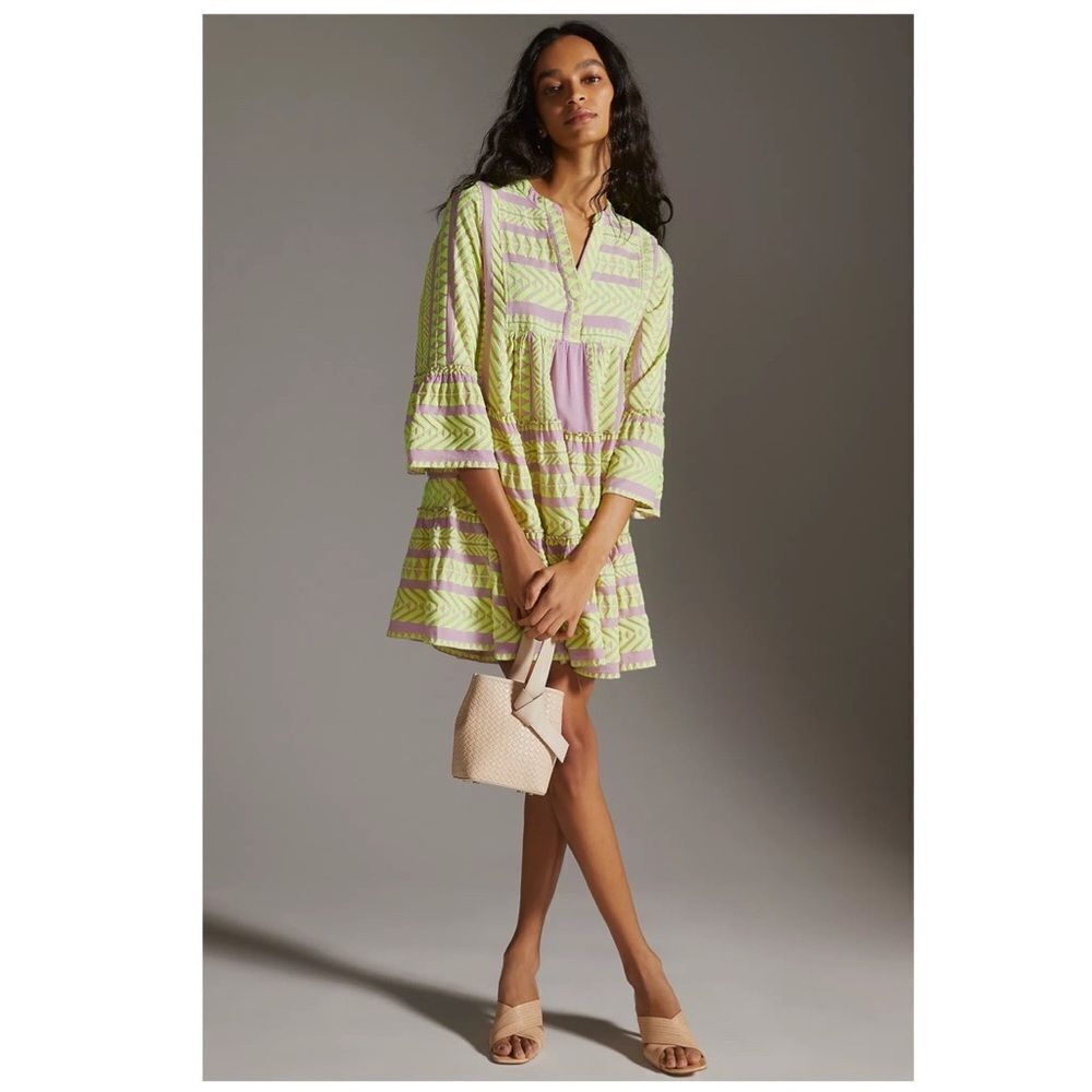 Anthropologie Devotion Twins Embroidered Ella Tunic Dress